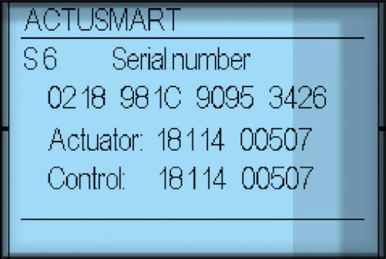 Smartcon Actusmart S6 Serial Number